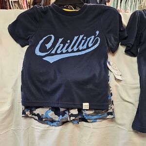 Sleep On It Navy Blue 'Chillin'' Kids Tee